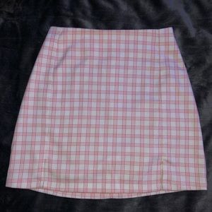 BRANDY PINK PLAID SKIRT